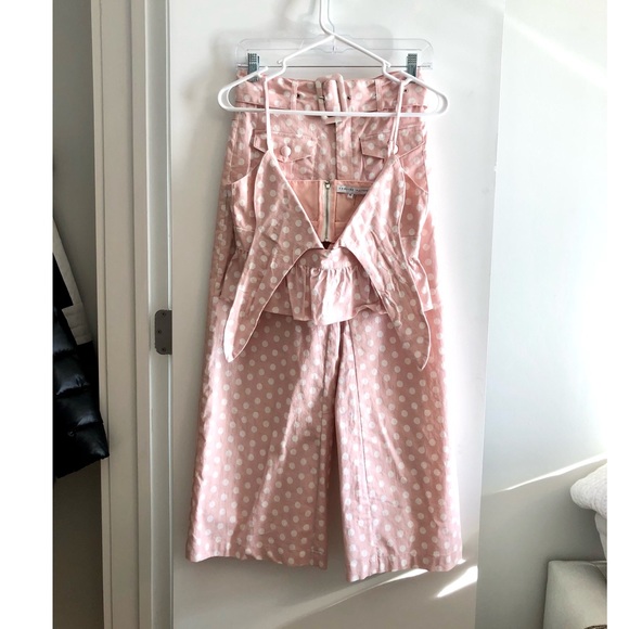 English Factory Pink Polka Dot Tie Top & Marching Trousers - Picture 9 of 16